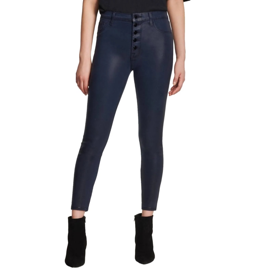 J Brand Jeans  J Brand Lillie High Rise Cropped Skinny Jeans In Stellar Navy